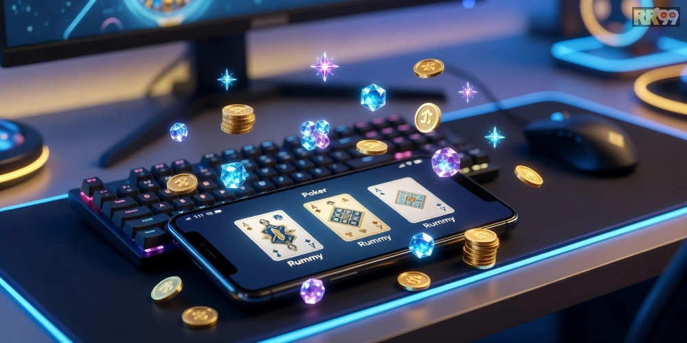 Minh họa khái niệm top 10 game bài đổi thưởng rr99 với giao diện chơi hấp dẫn và phần thưởng lớn
