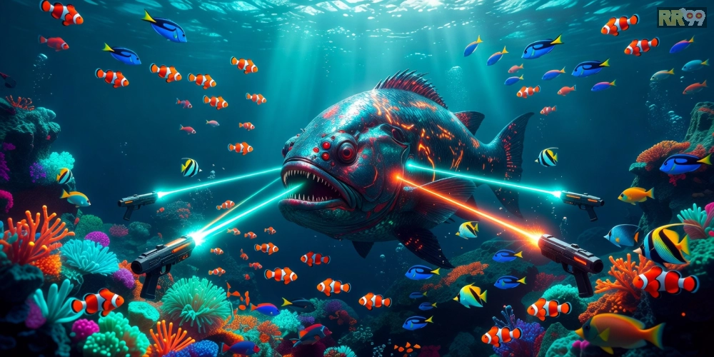 Top game bắn cá rr99 với cảnh đại dương rộng lớn và cá boss khổng lồ