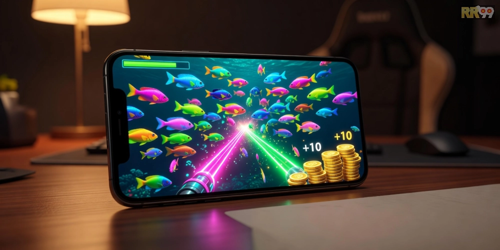 Hình ảnh trải nghiệm bắn cá online rr99 trên Rikvip với hiệu ứng đặc sắc