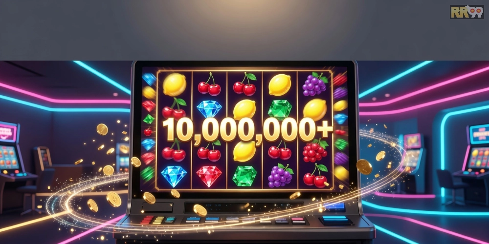 Minh họa khái niệm chơi game nổ hũ rr99 với jackpot hấp dẫn