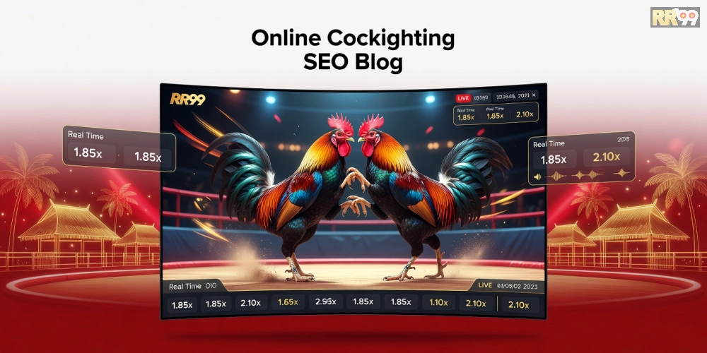 Minh họa khái niệm đá gà chọi rr99 với hình ảnh trường gà hiện đại