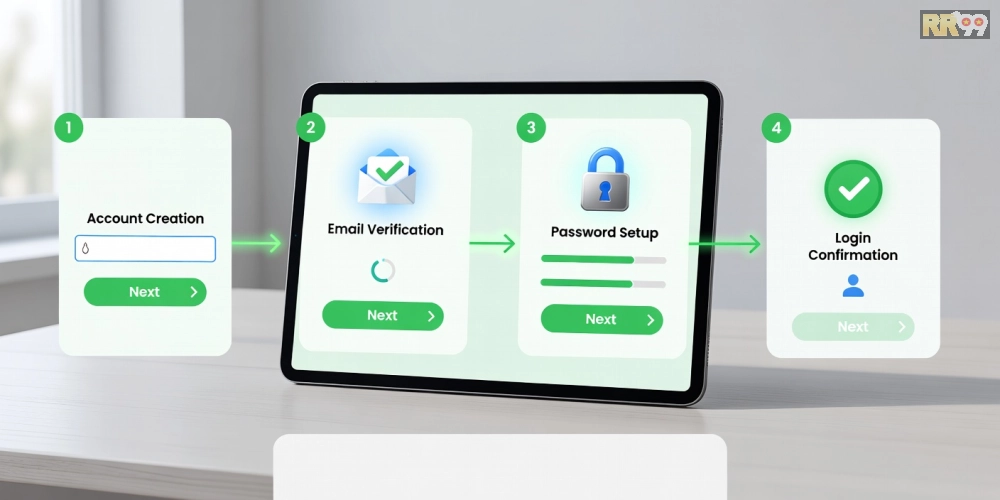 Hình ảnh hướng dẫn từng bước đăng ký tài khoản xem đá gà trực tuyến rr99.