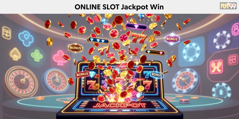 Minh họa khái niệm nổ hũ đổi thưởng rr99 với jackpot hấp dẫn