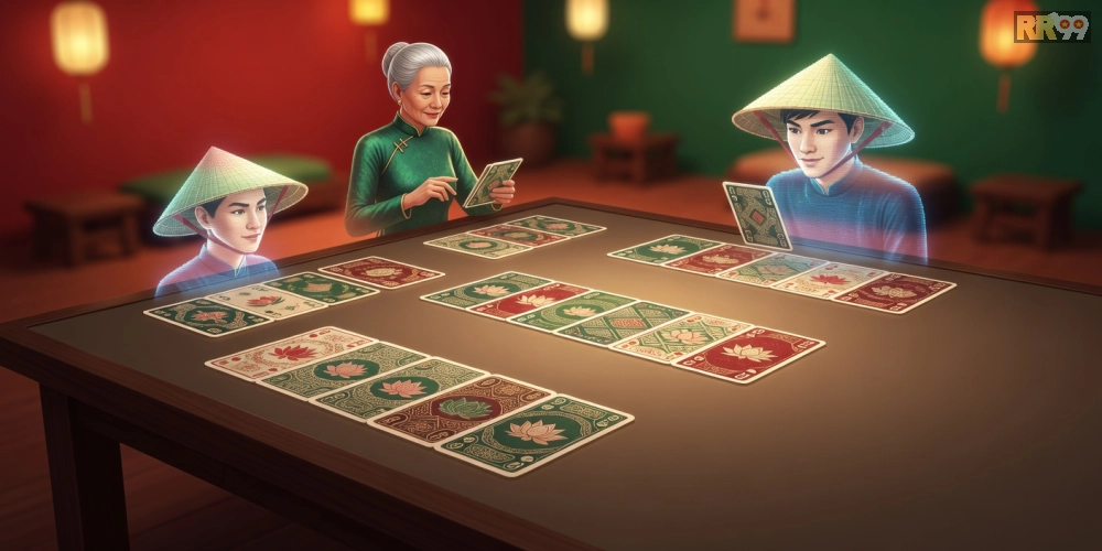 Hình ảnh ván chơi Phỏm hấp dẫn trên nền tảng rr99