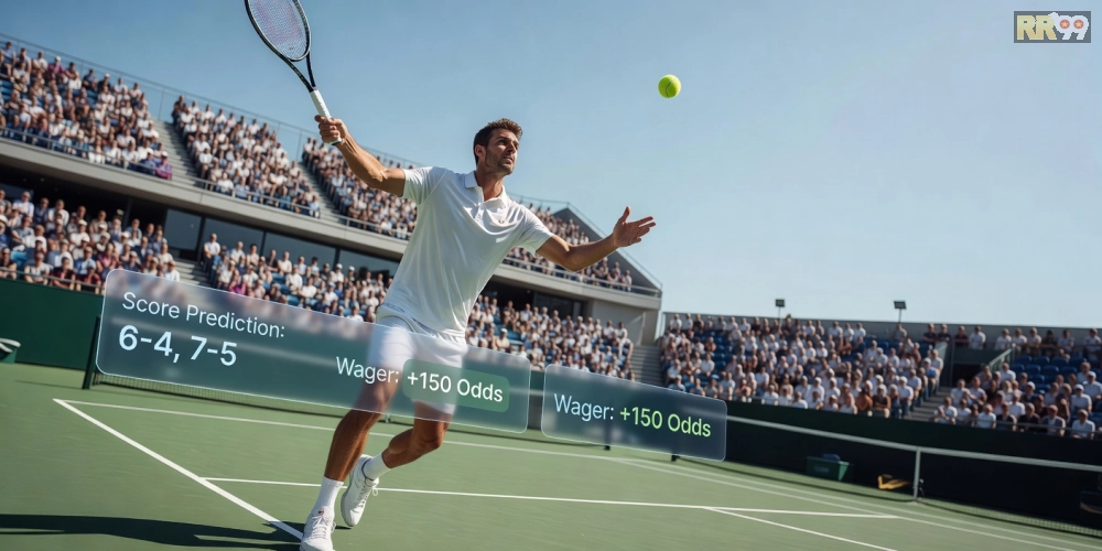 Giao diện cá cược tennis trên rr99 với các trận đấu nổi bật